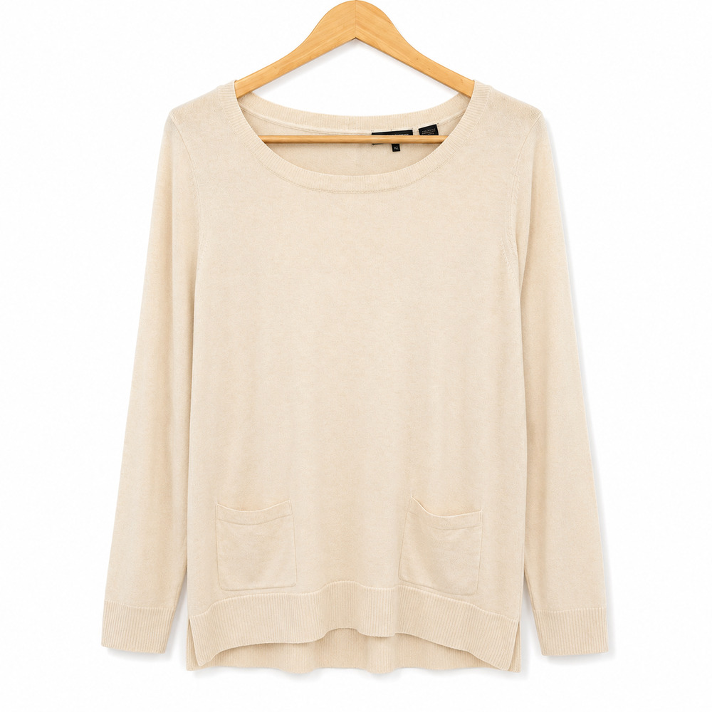 Jeanne Pierre Sweater Womens XL 100% Cotton Long Sleeve Lightweight Lagenlook